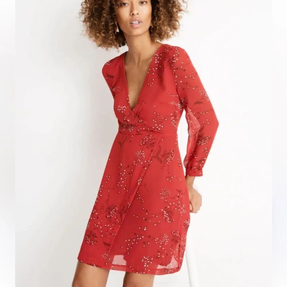 Madewell Hazelwood Wrap-Front Mini Dress in Windswept Floral Women’s 0